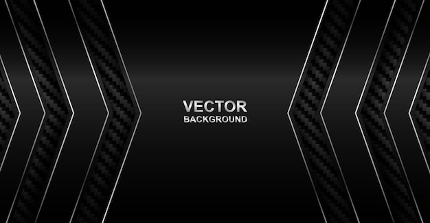 Abstract Stainless steel and black carbon fiber background light and shadow Vector