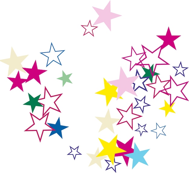 Abstract star colorful background