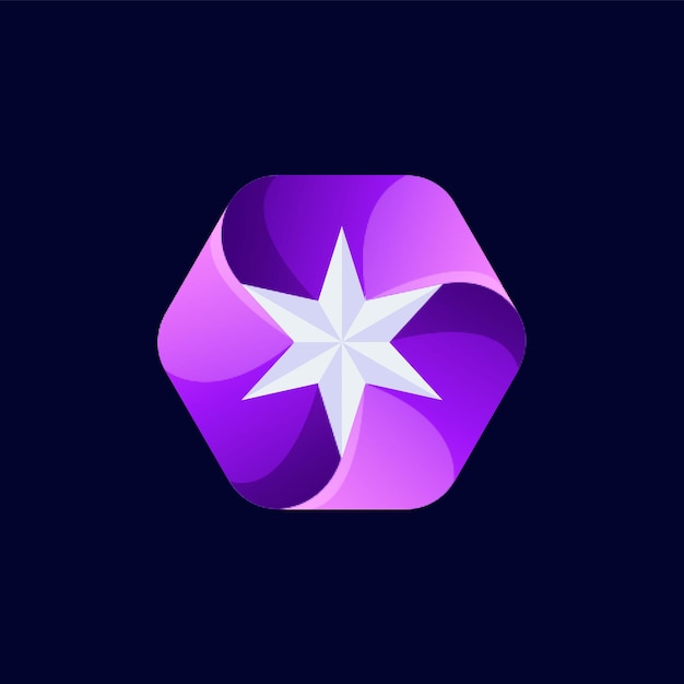 abstract star logo design