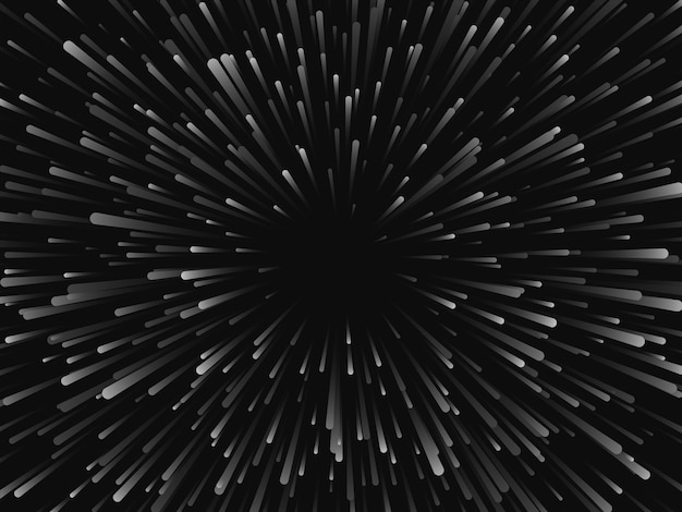 Abstract star or sun. Explosion effect. Black and white vector illustration EPS10