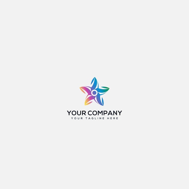 Abstract stars symbol logo design, modern stars