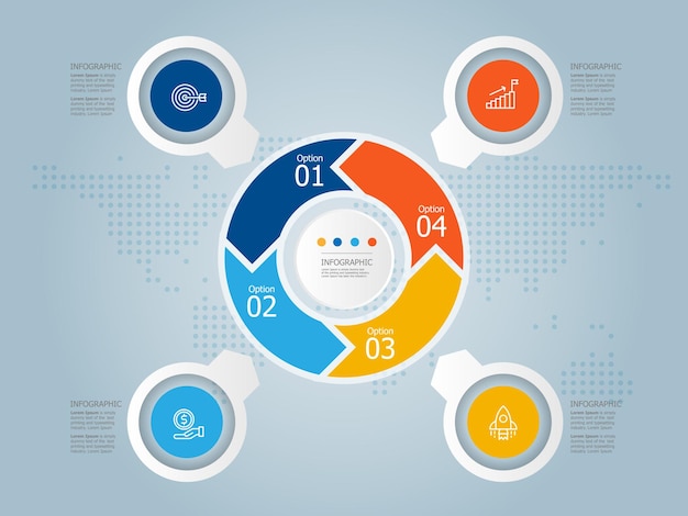 Abstract steps infographic presentation