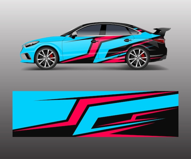 Abstract stripe for racing car wrap sticker and decal design vector