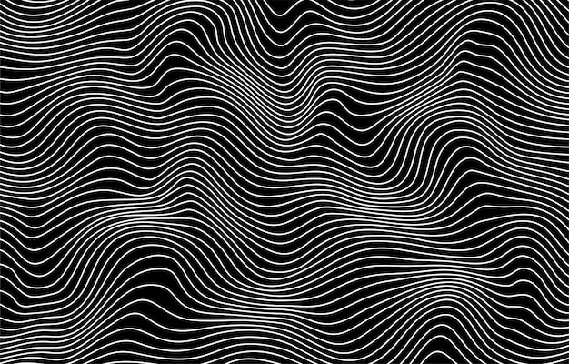 Abstract stripes optical art wave line background