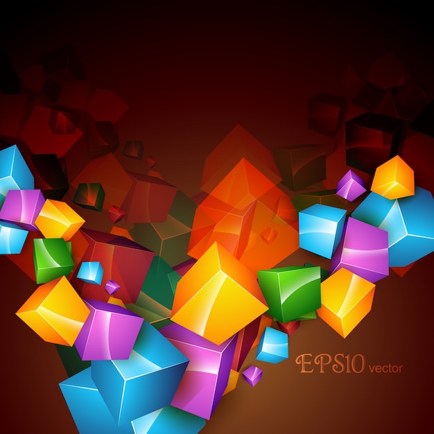 Abstract stylish background with 3d cubes