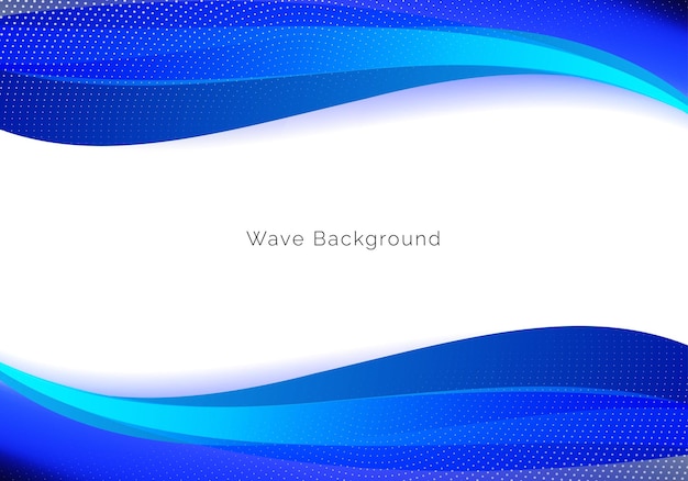 Abstract stylish blue wave design background