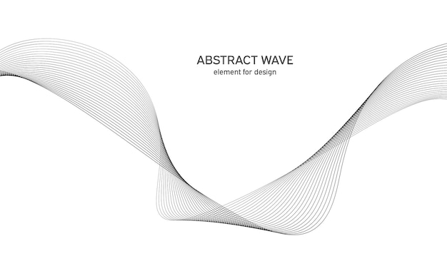 Abstract stylized line wave