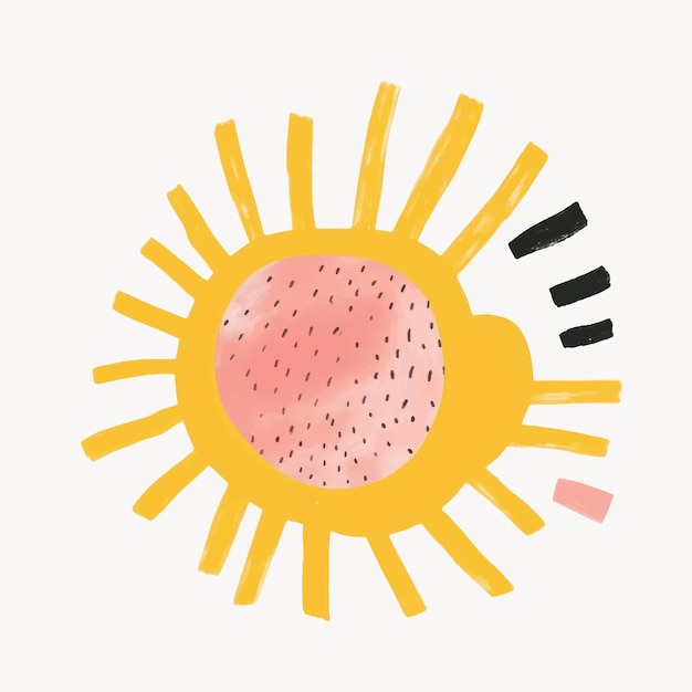 Vector abstract sun illustration with vibrant colors