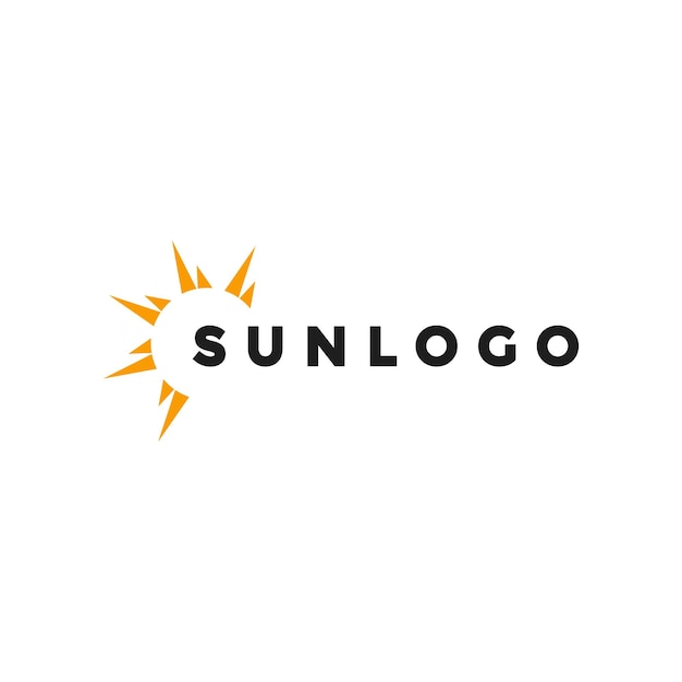 Abstract Sun Logo Design Template