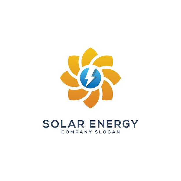 abstract sun solar enegy logo template