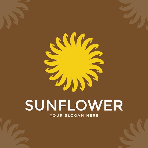 Abstract sunflower logo vector illustration