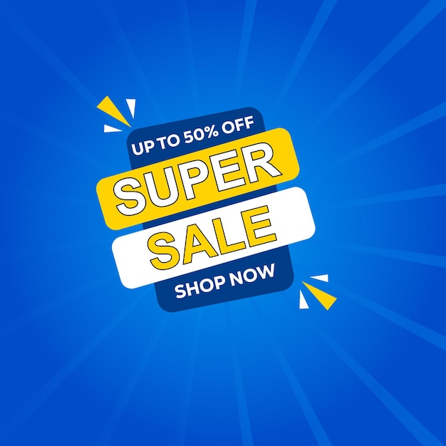 Abstract Super sale horizontal banner