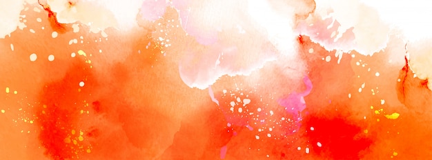 Abstract surface bright orange of splash watercolor