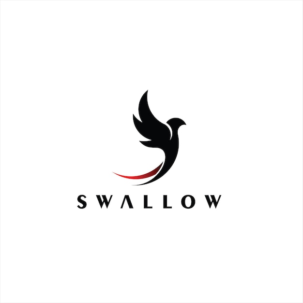 abstract swallow logo simple fly bird