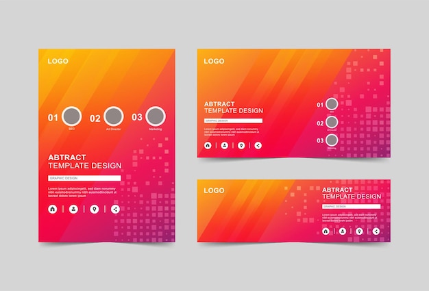 Abstract sweet pink and orange color design template background