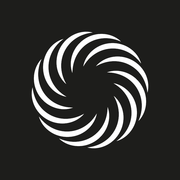 Abstract swirl design Vector dynamic motion illustration Black and white helix graphic