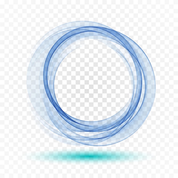 Abstract swirl energy circle Blue element design wave Vector