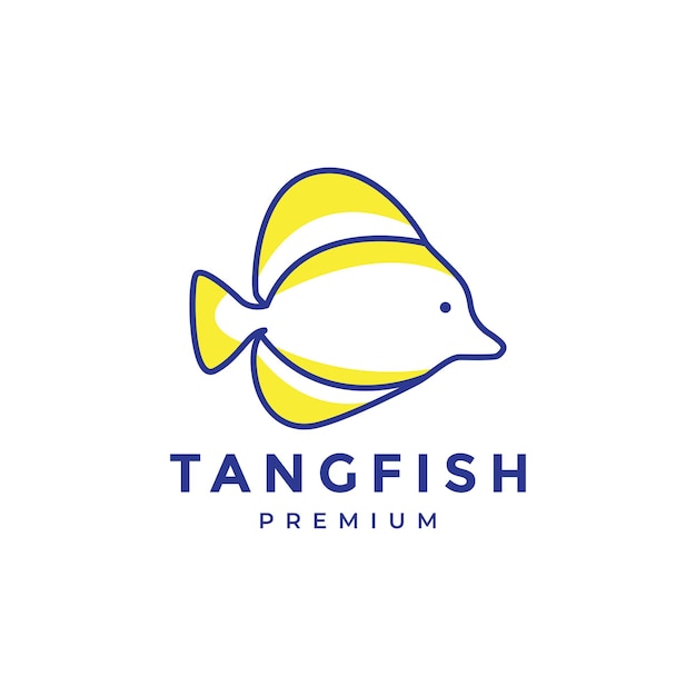 Abstract tang fish logo design