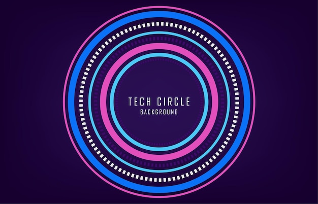 Abstract tech circle design artwork decorative template Overlapping design for minimal background