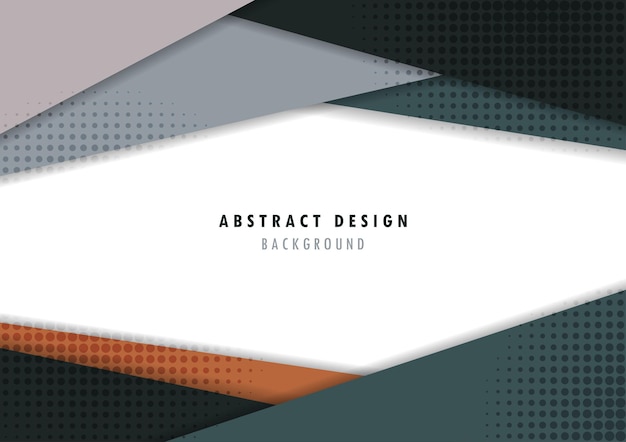 Abstract tech template design with circle minimal halftone design template. Overlapping of cover case design background.