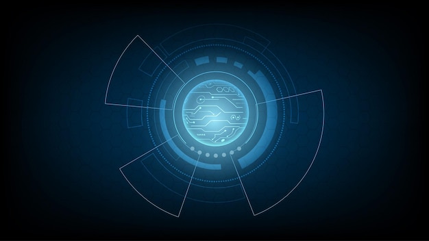 Abstract technology background circles digital hi-tech technology design background. concept innovation. vector illustration.