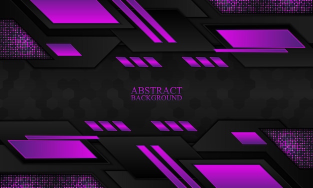 Abstract technology background with black and purple stripes Vector illustration