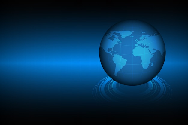 Abstract Technology Background with Globe