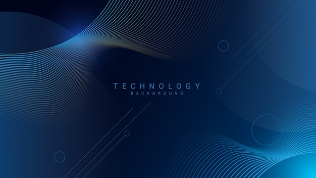 Abstract technology background with wave shapes