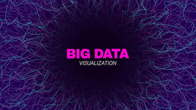 Abstract technology big data stream visualization