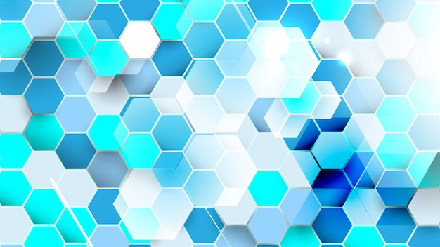 Abstract technology digital hi tech hexagons concept background.