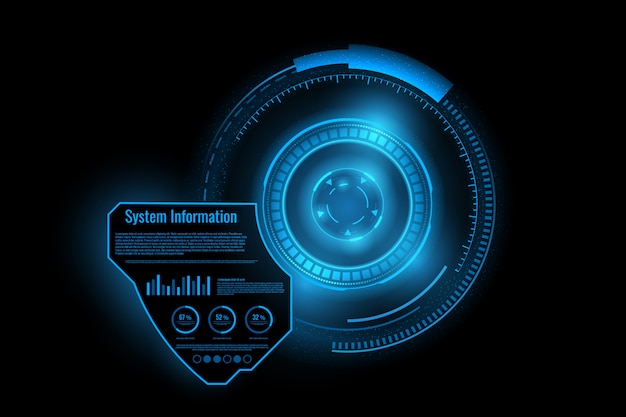 Abstract Technology Futuristic Interface.Element of digital UI.