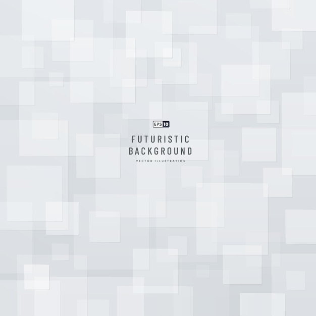 Abstract technology geometric background with copy space Square white and grey color pattern