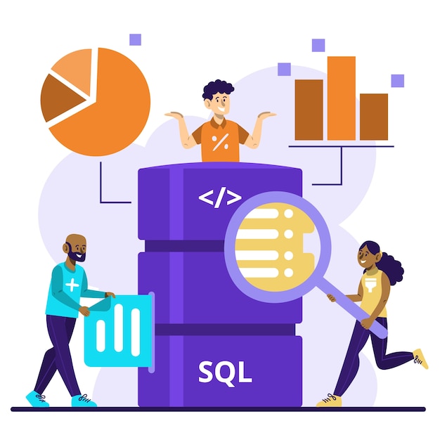 Abstract technology sql illustration