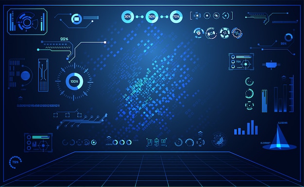 Abstract technology ui futuristic concept hud interface