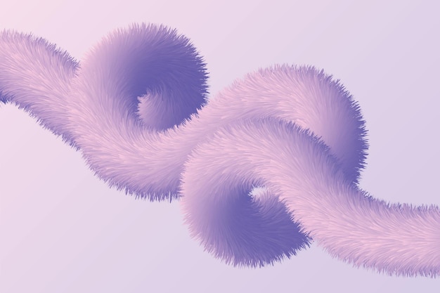 Abstract tender hairy wave liquid shape background illustration