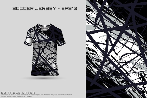 Abstract textured sports jersey design t-shirt for racing,  football,  gaming,  motocross,  cycling.