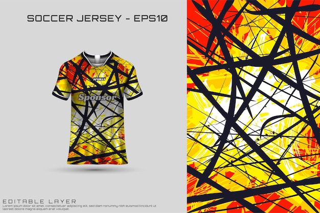 Abstract textured sports jersey design t-shirt for racing,  football,  gaming,  motocross,  cycling.