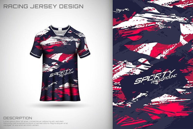 Abstract textured sports jersey design t-shirt for racing,  football,  gaming,  motocross,  cycling