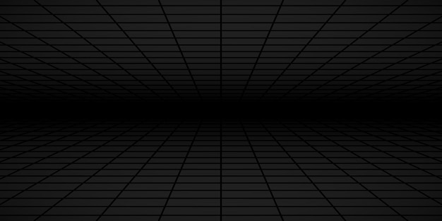 Abstract tiled background with perspective in black colors