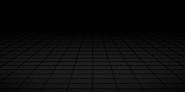 Abstract tiled background with perspective in black colors