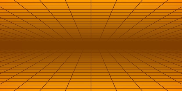 Abstract tiled background with perspective in orange colors