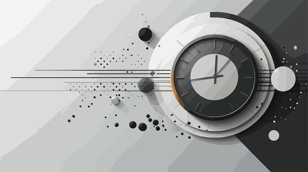 Vector abstract time design over gray background vector illustration