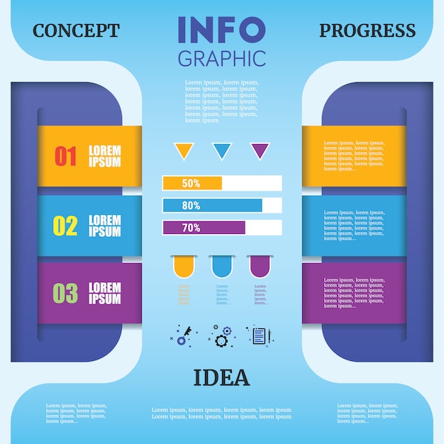 Abstract Timeline Infographic Template with Colorful Paper Art 