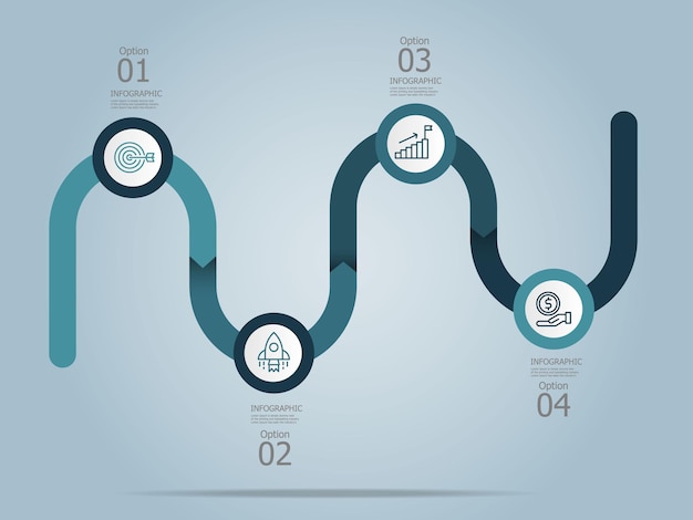 Abstract timeline roadmap infographic presentation