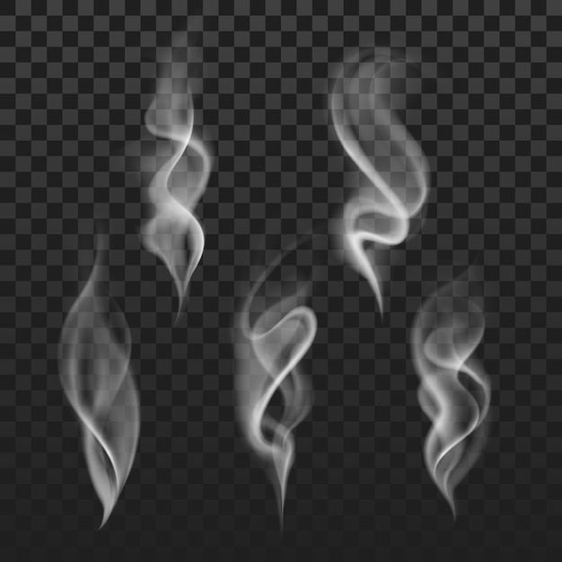 Vector abstract transparent smoke