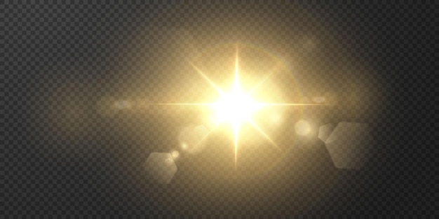 Abstract transparent sunlight special lens flare light effect