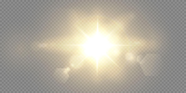 Abstract transparent sunlight special lens flare light effect