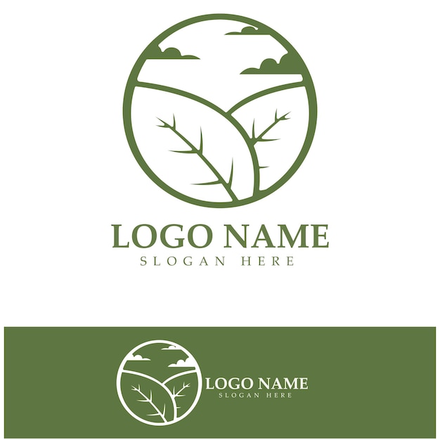 Abstract tree logo for forest and park naturewith a combination of vector line elements for business designs agriculture ecological concepts greenery and natural beauty