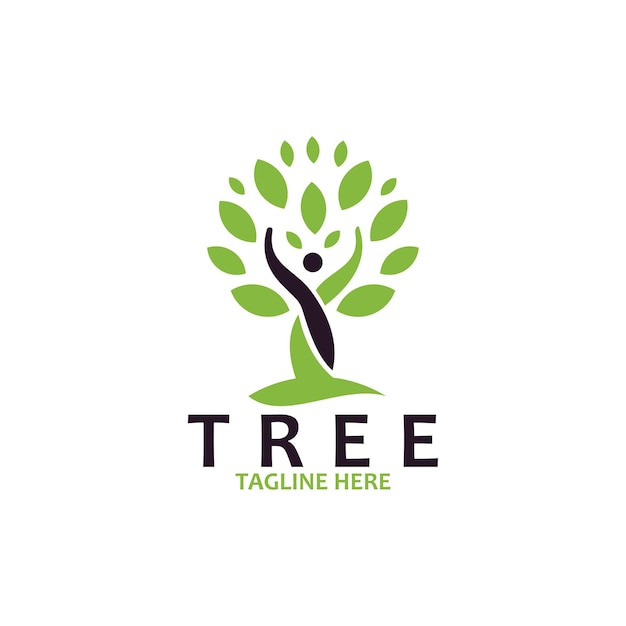 Abstract tree logo icon vector isolated