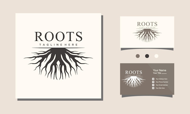 Abstract tree root logo design inspiration